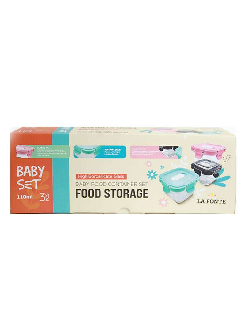 Bộ 3 hộp thủy tinh chịu nhiệt đựng thức ăn em bé 110ml La Fonte 003384 3 00384 2 972700b57fff49a0b1810984dd5cce7a 4 - Mua trực tiếp từ nhà máy - Thương hiệu toàn cầu, sản phẩm tốt nhất, danh mục lớn nhất Việt Nam, giá và chất lượng hàng đầu, dịch vụ uy tín đoạt giải Best Performance.