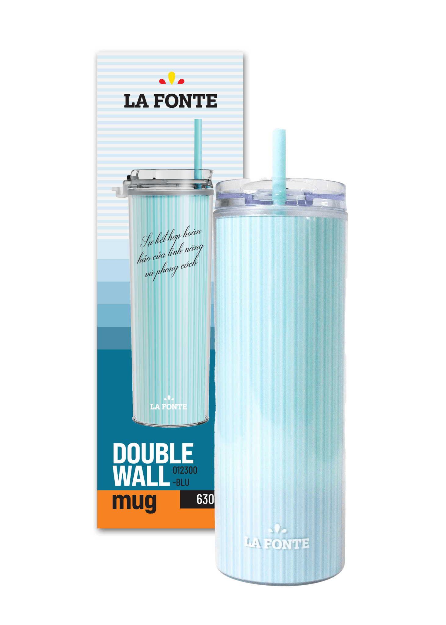 Ly nhựa 2 lớp kèm ống hút màu xanh La Fonte 630 ml - 012300-BLU 6 012300 blu d501425b272943f49c7f5438d1ff4c0b 5 - Mua trực tiếp từ nhà máy - Thương hiệu toàn cầu, sản phẩm tốt nhất, danh mục lớn nhất Việt Nam, giá và chất lượng hàng đầu, dịch vụ uy tín đoạt giải Best Performance.