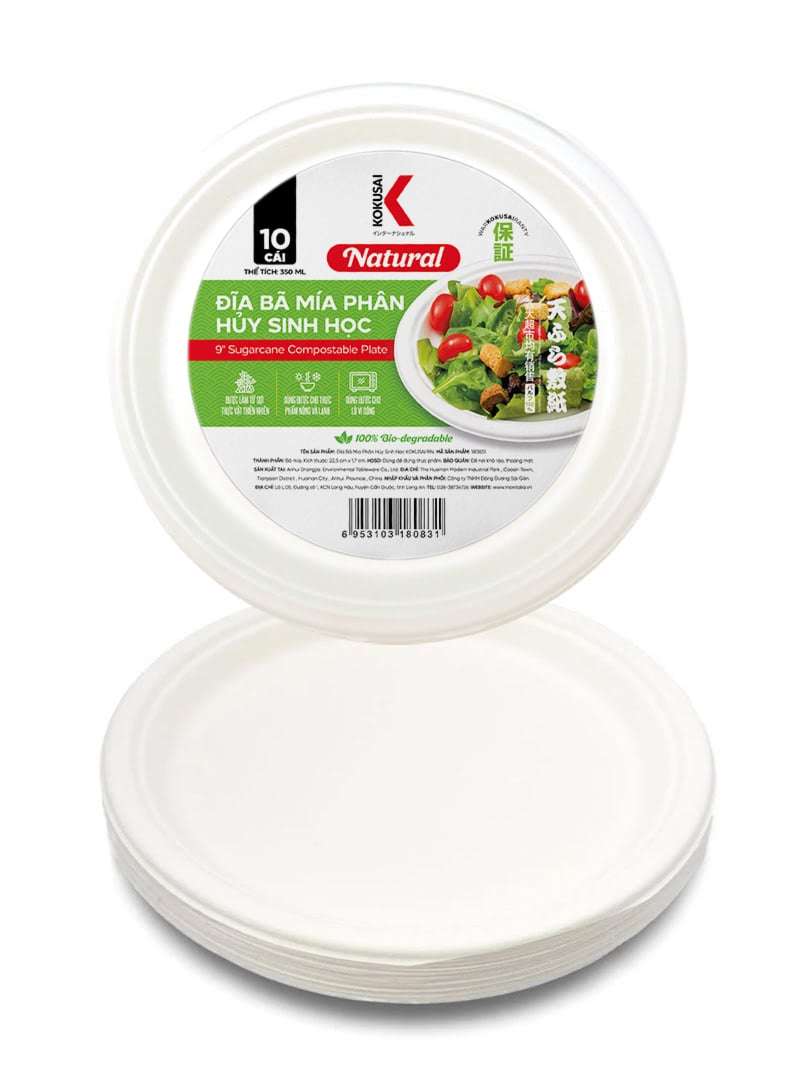 Dĩa bã mía phân hủy sinh học KOKUSAI 9IN Lốc 10 cái - 180831 3 180831 dc6651687a394591983a4787aa773b5f 4 - Mua trực tiếp từ nhà máy - Thương hiệu toàn cầu, sản phẩm tốt nhất, danh mục lớn nhất Việt Nam, giá và chất lượng hàng đầu, dịch vụ uy tín đoạt giải Best Performance.