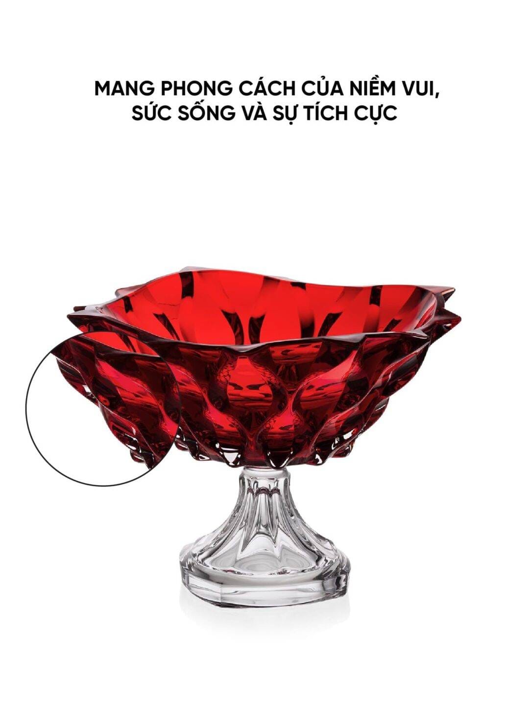 Khay pha lê có chân Samba đỏ Bohemia 305mm 9 584713 img3 ca28b72ee96d442ea25ab306e958d30f 7 - Mua trực tiếp từ nhà máy - Thương hiệu toàn cầu, sản phẩm tốt nhất, danh mục lớn nhất Việt Nam, giá và chất lượng hàng đầu, dịch vụ uy tín đoạt giải Best Performance.