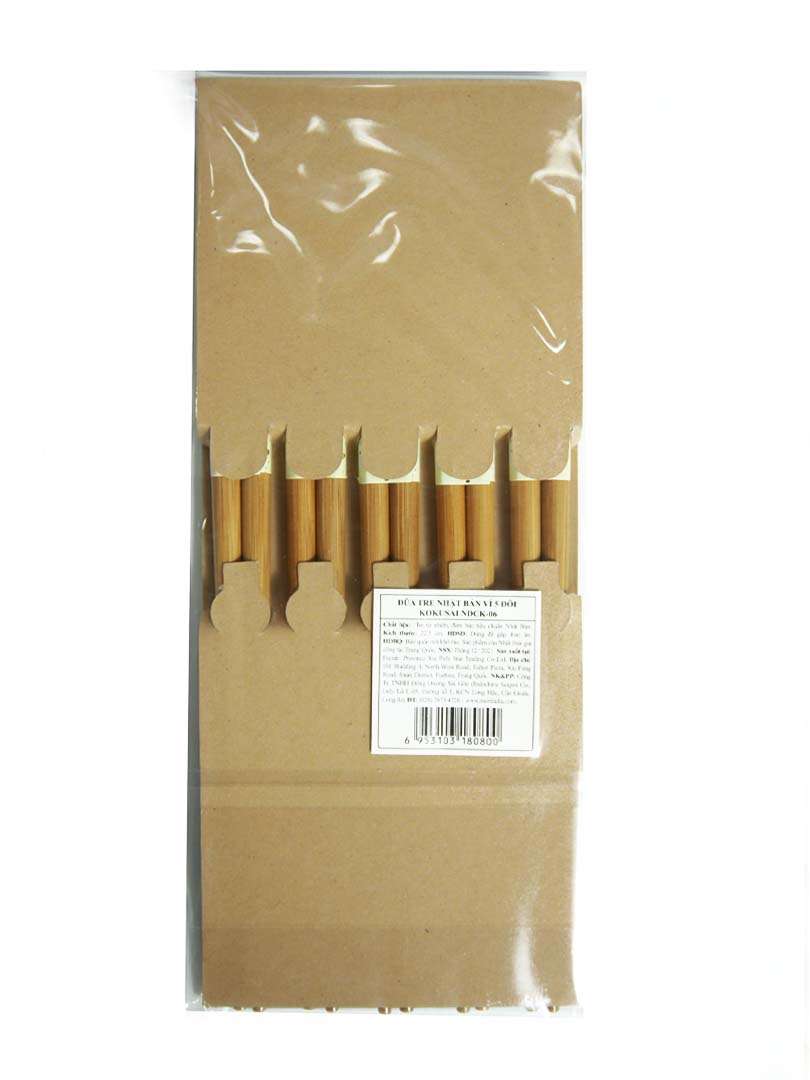 Đũa tre Nhật Bản vỉ 5 đôi Kokusai 22.5cm NDCK-06 5 ndck 06 3 dd1772d5fbe3401fb2b53bb3c269f059 3 - Mua trực tiếp từ nhà máy - Thương hiệu toàn cầu, sản phẩm tốt nhất, danh mục lớn nhất Việt Nam, giá và chất lượng hàng đầu, dịch vụ uy tín đoạt giải Best Performance.