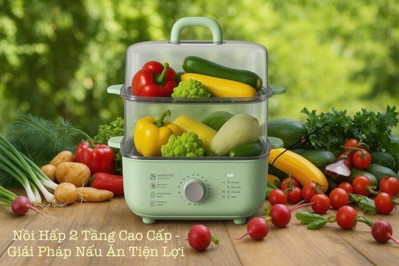 Nồi Hấp 2 Tầng Cao Cấp - Giải Pháp Nấu Ăn Tiện Lợi